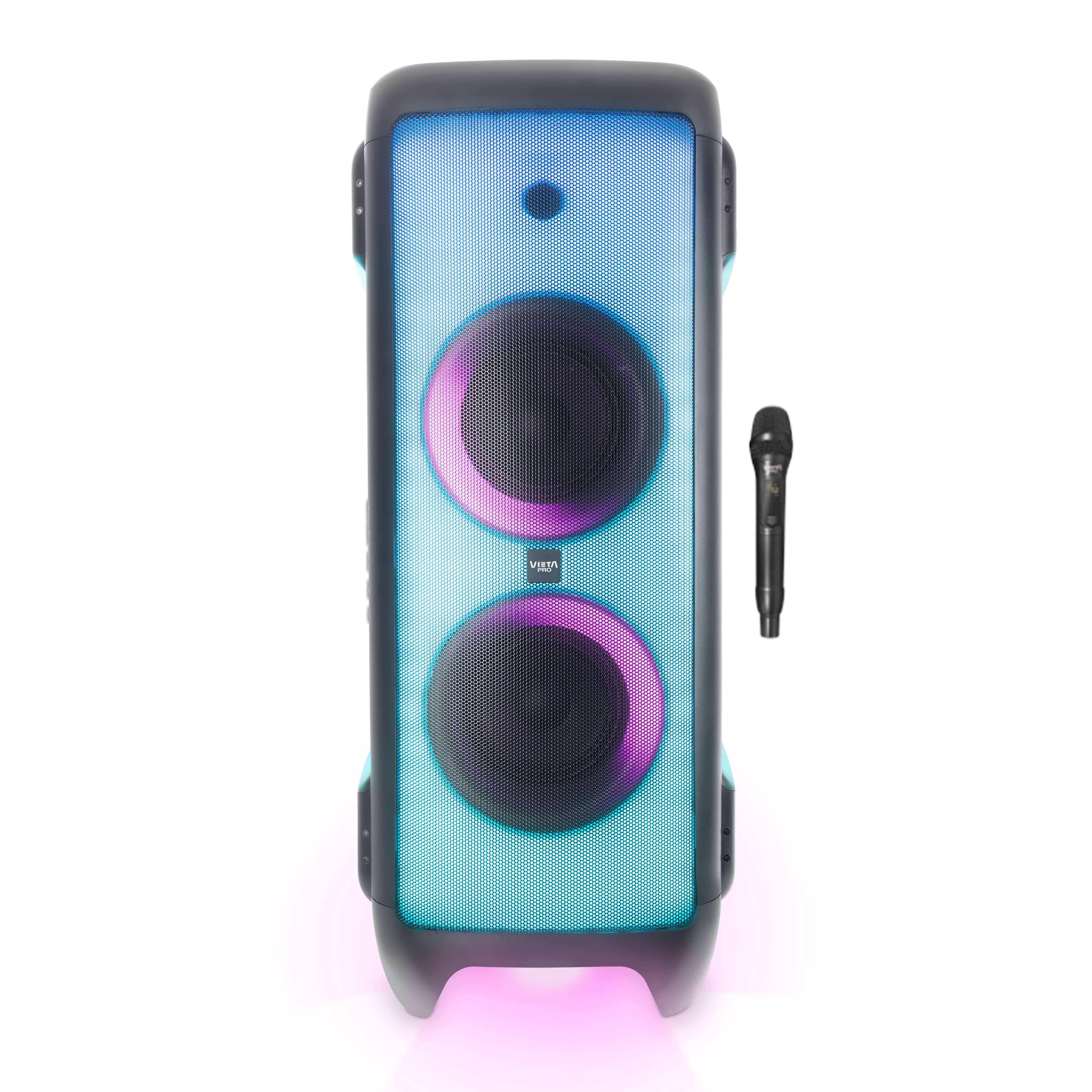 Party 50 - Altavoz bluetooth potente de 1200W con Luces LED RGB y micrófono karaoke