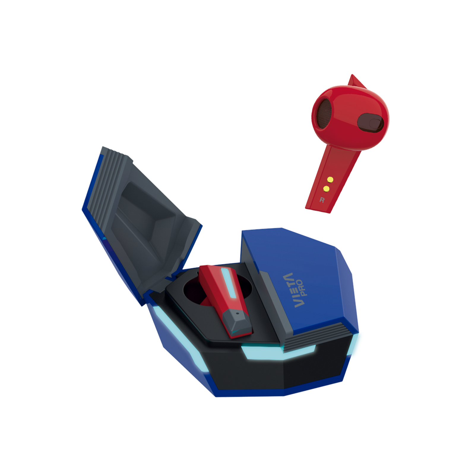 Auriculares bluetooth inalñambricos azul y rojo