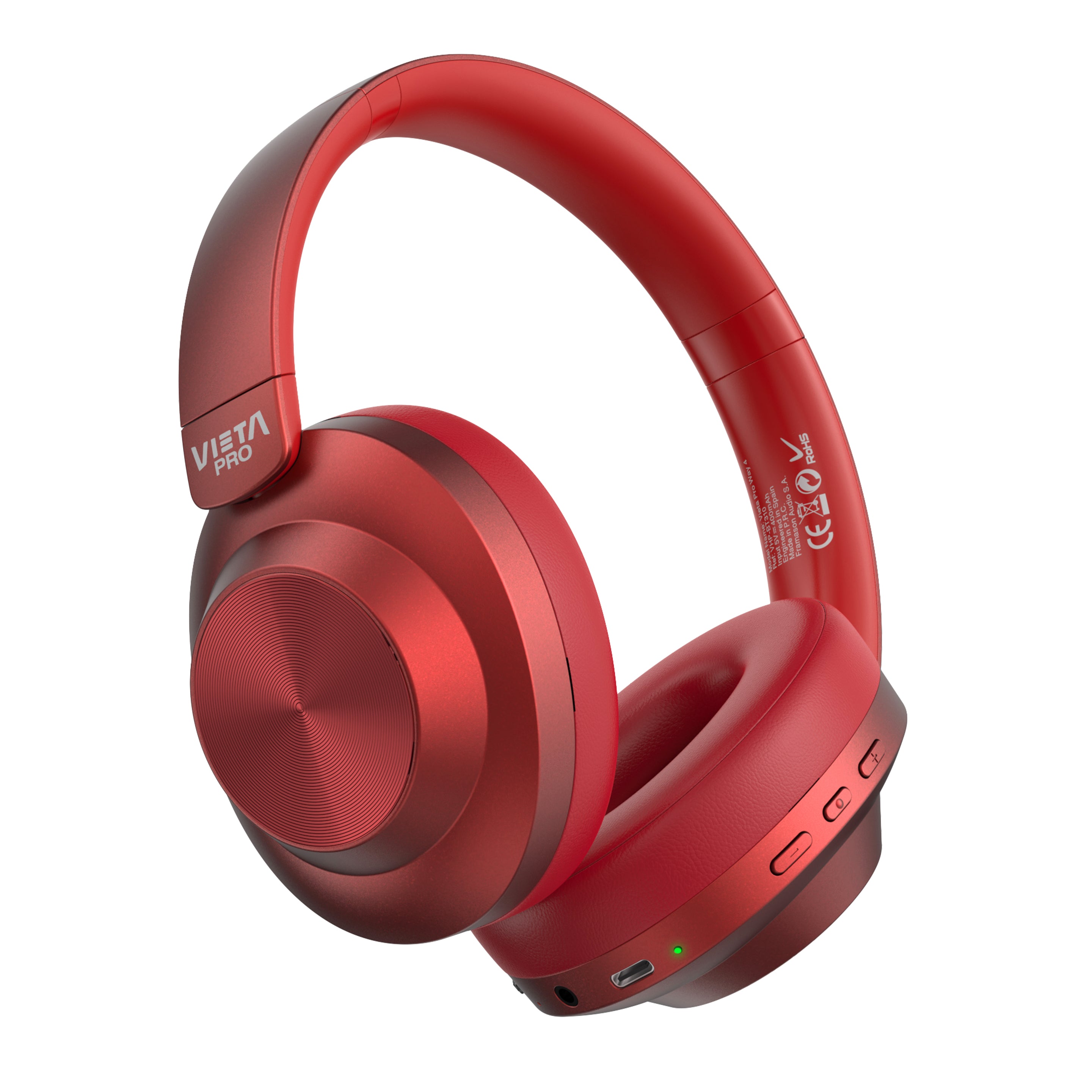 Way 4  - Auriculares de Diadema Bluetooth Rojos