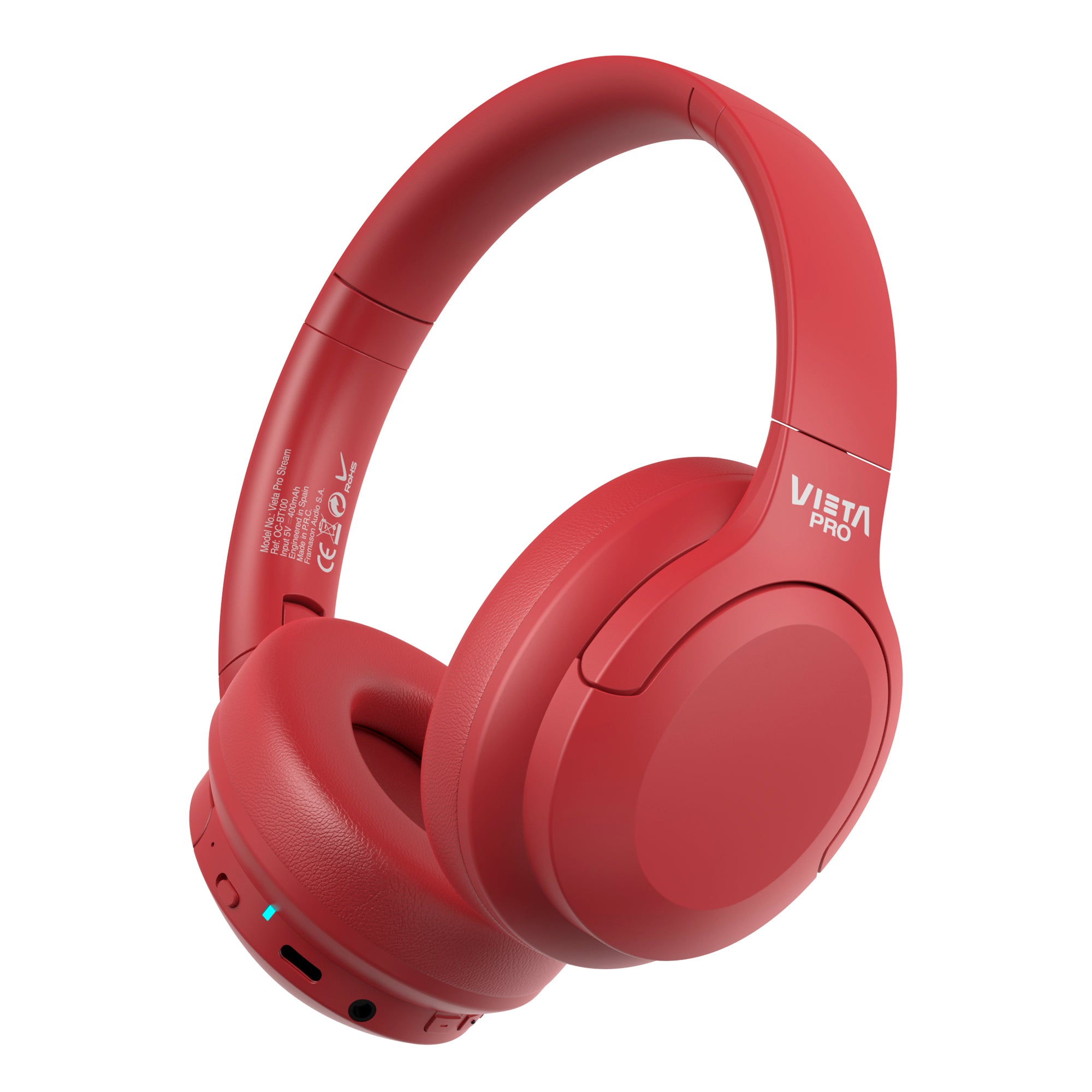 Stream - Auriculares de Diadema con conectividad Dual en color rojo