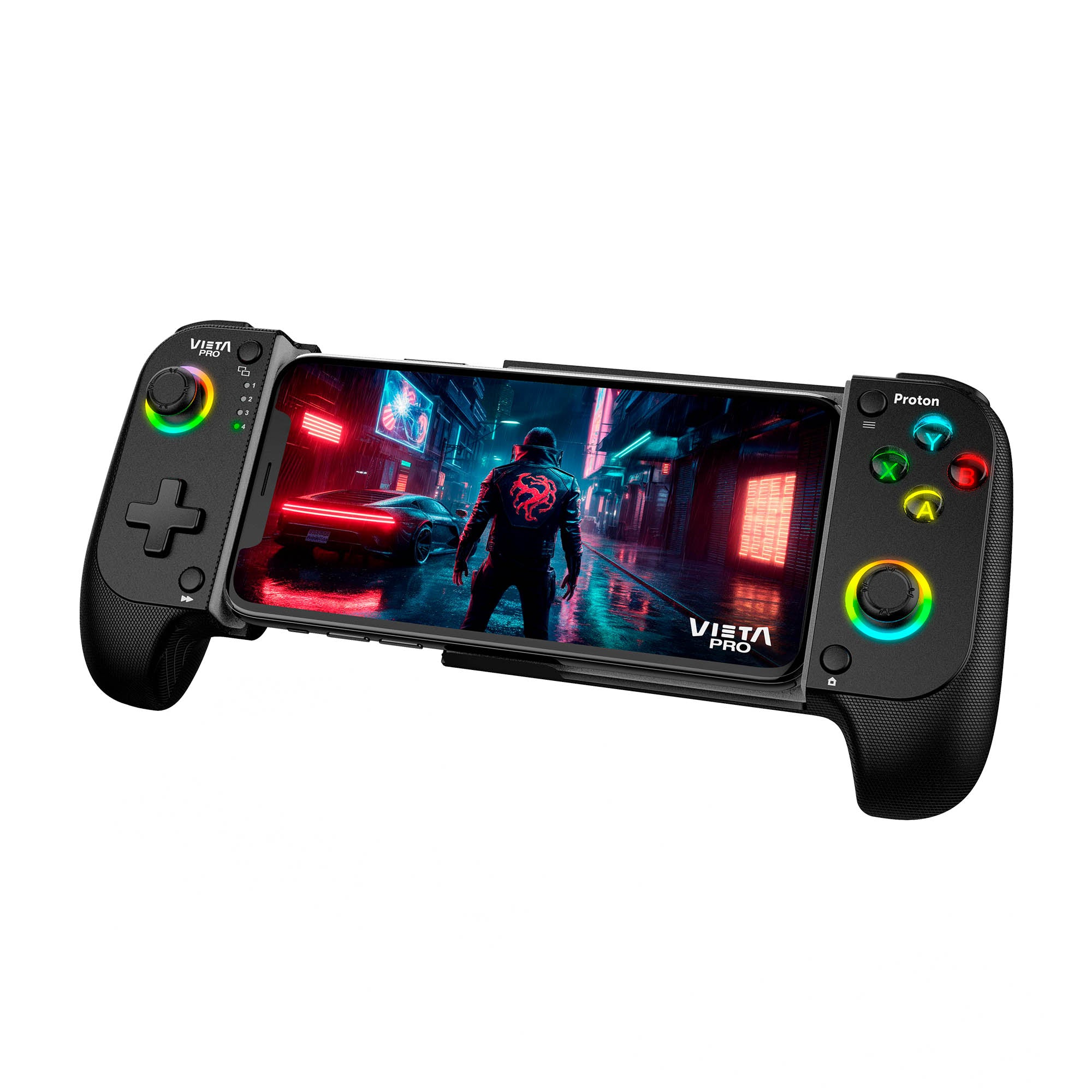 Proton - Mando gaming para smartphones de color negro