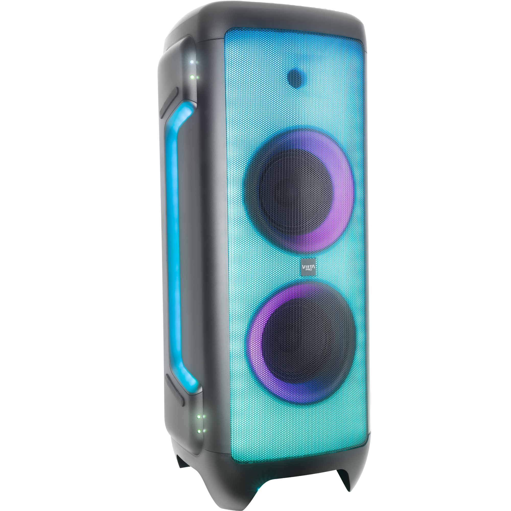 Party 50 - Powerful 1200W Bluetooth speaker with RGB LED lights and karaoke microphone